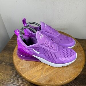 Nike Air Max 270 GS Beyond Pink Purple Running Shoes 943345-501 Size 7Y 8.5 Wmns